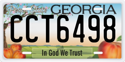 GA license plate CCT6498