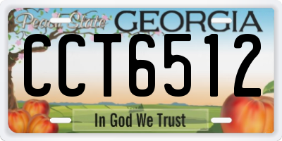 GA license plate CCT6512