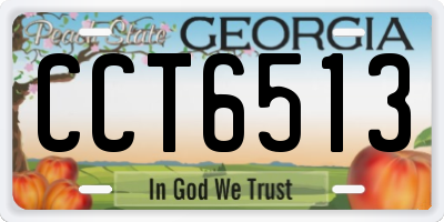 GA license plate CCT6513