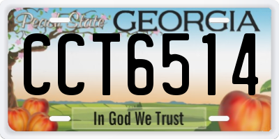 GA license plate CCT6514