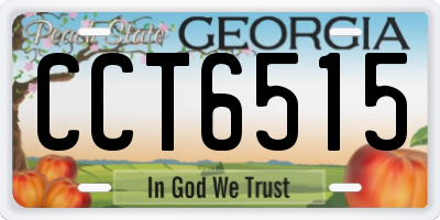 GA license plate CCT6515