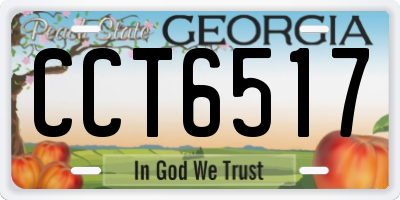 GA license plate CCT6517