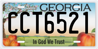 GA license plate CCT6521