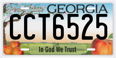 GA license plate CCT6525