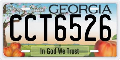 GA license plate CCT6526