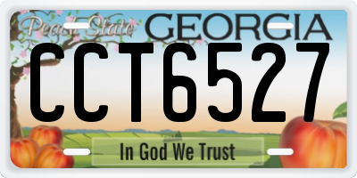 GA license plate CCT6527