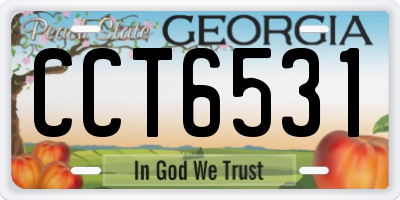 GA license plate CCT6531
