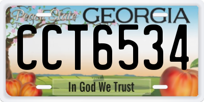 GA license plate CCT6534