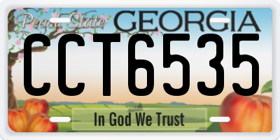 GA license plate CCT6535