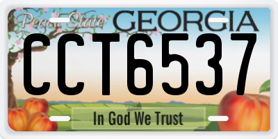GA license plate CCT6537