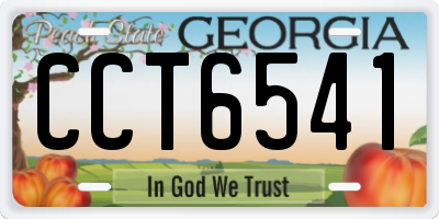GA license plate CCT6541