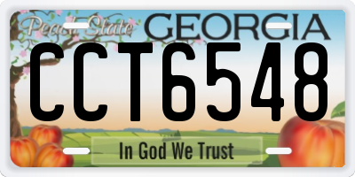 GA license plate CCT6548