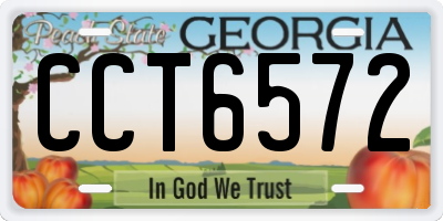 GA license plate CCT6572