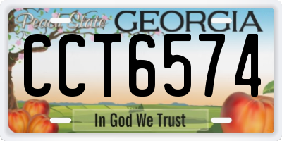 GA license plate CCT6574