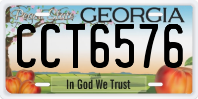 GA license plate CCT6576