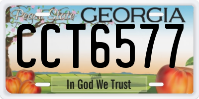 GA license plate CCT6577