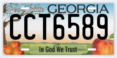 GA license plate CCT6589