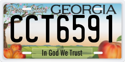 GA license plate CCT6591