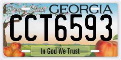 GA license plate CCT6593