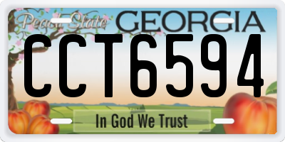 GA license plate CCT6594