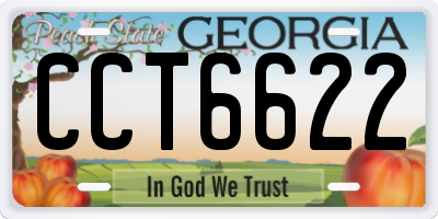 GA license plate CCT6622