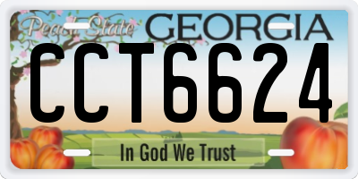 GA license plate CCT6624