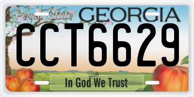 GA license plate CCT6629