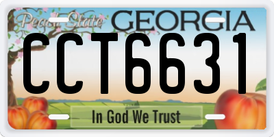 GA license plate CCT6631