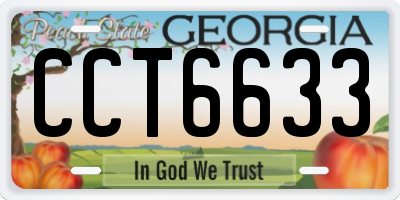 GA license plate CCT6633