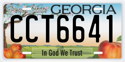 GA license plate CCT6641