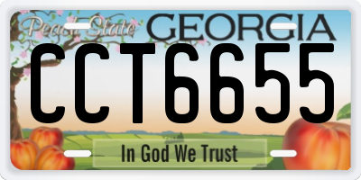 GA license plate CCT6655