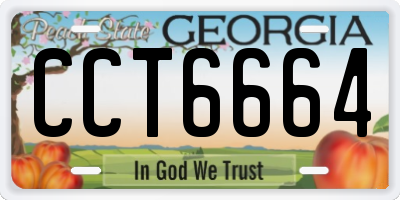 GA license plate CCT6664