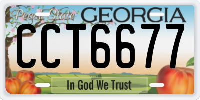 GA license plate CCT6677