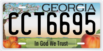 GA license plate CCT6695