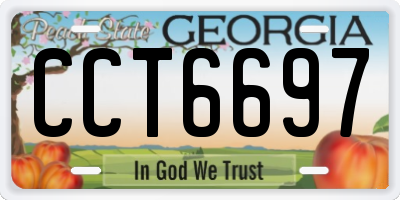 GA license plate CCT6697