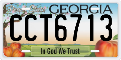 GA license plate CCT6713