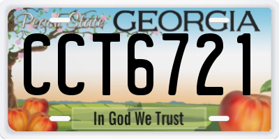 GA license plate CCT6721