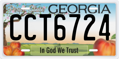 GA license plate CCT6724