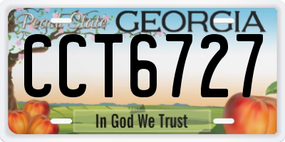 GA license plate CCT6727