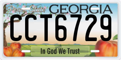 GA license plate CCT6729