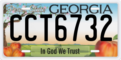GA license plate CCT6732