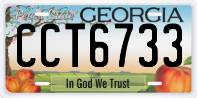 GA license plate CCT6733