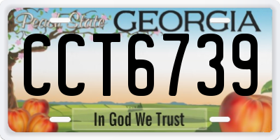 GA license plate CCT6739