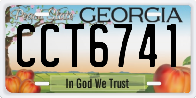 GA license plate CCT6741