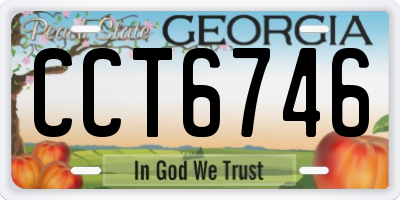GA license plate CCT6746