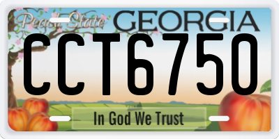 GA license plate CCT6750