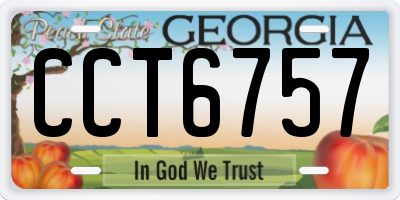 GA license plate CCT6757