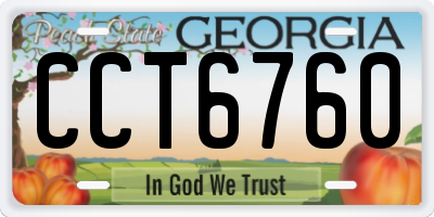 GA license plate CCT6760