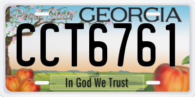 GA license plate CCT6761