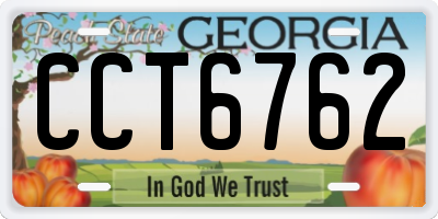 GA license plate CCT6762